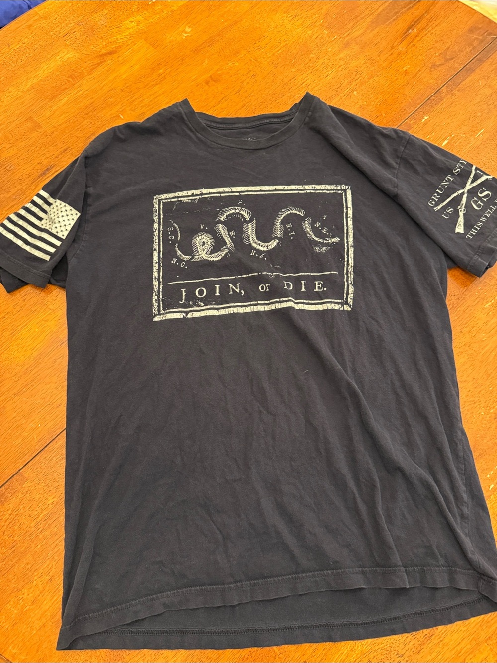 Grunt Style Black "Join, or Die" Short Sleeve Graphic Tee xl